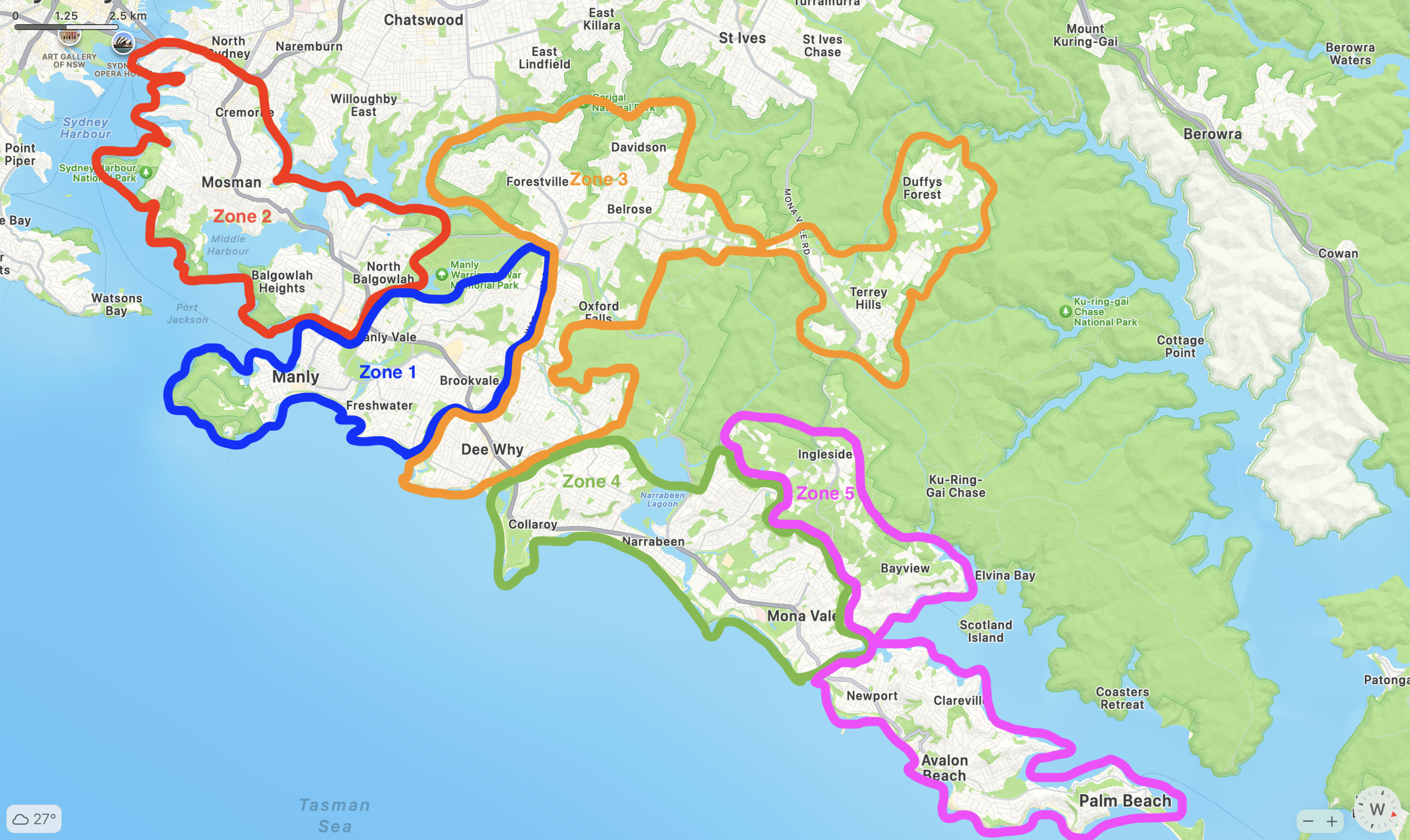 Delivery map