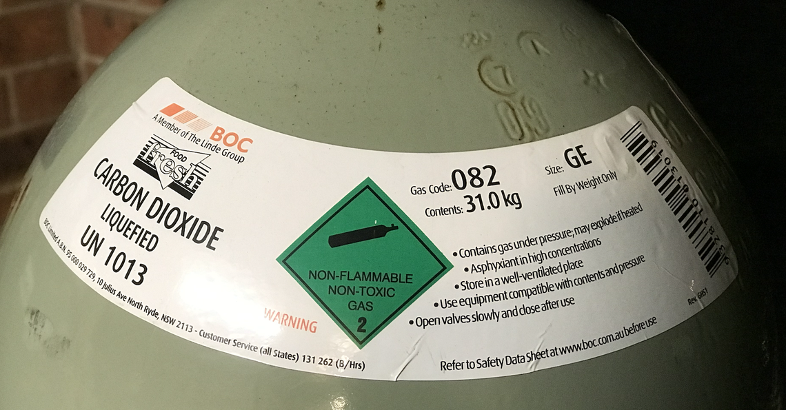 Gas Bottle Label